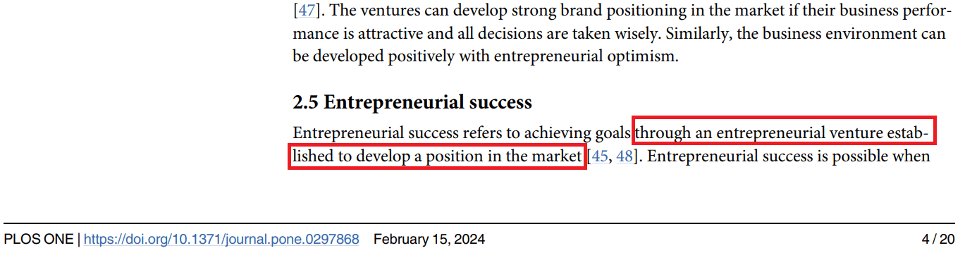  flawed PLOS ONE study on entrepreneurship from china and Pakistan