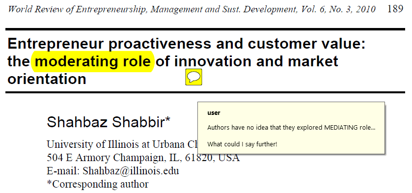 world review of entrepreneurship, management and sustainable development