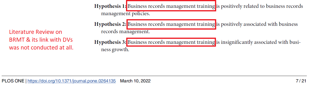 Do business records management affect business growth plos one